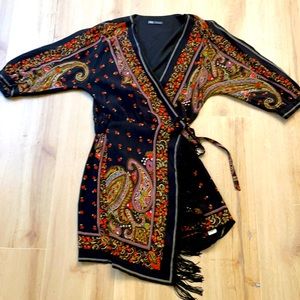 Elegant ZARA wrap mini dress